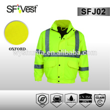 2015 chaqueta de seguridad reflectante de seguridad de alta calidad con cierre y cremallera frontal, EN ISO 20471 CLASE 3